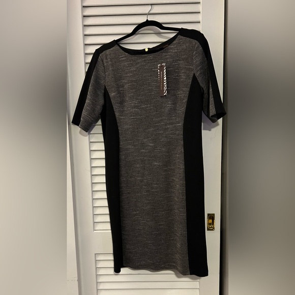 - NWT Dana Buchman color block dress in grey and black size 12 - Picture 2 of 9